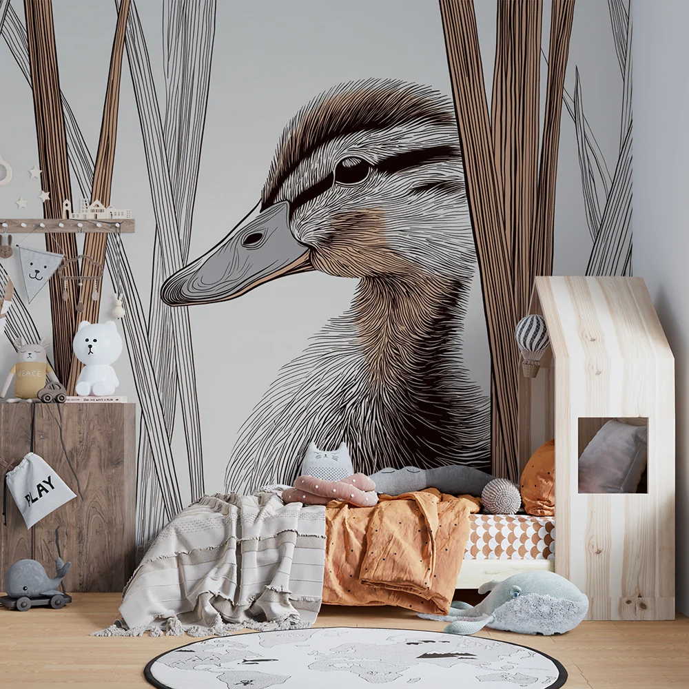 Tapet barnerom | And i sivet med kunstneriske detaljer