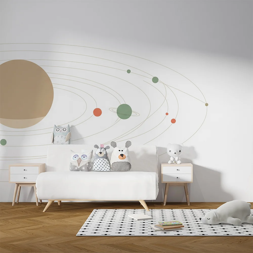 Tapet barnerom | Solsystem med planeter