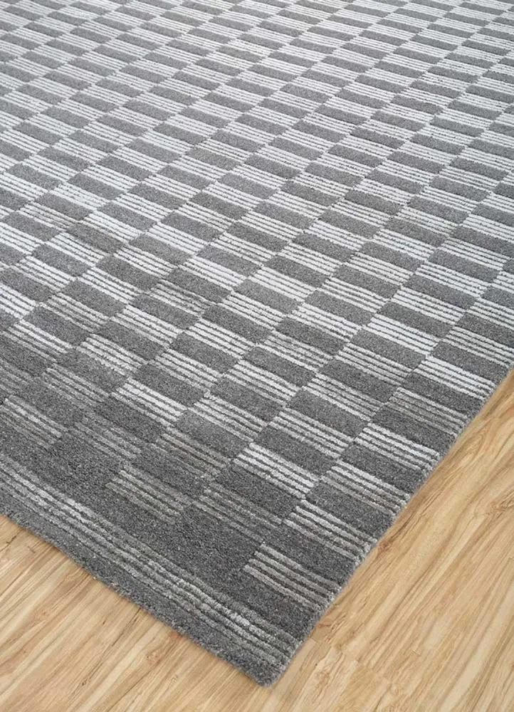 Teppe - 300 x 240 cm - svart og hvitt
