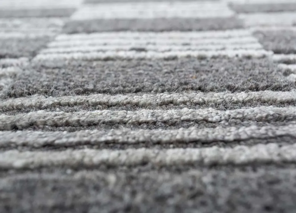 Teppe - 300 x 240 cm - svart og hvitt