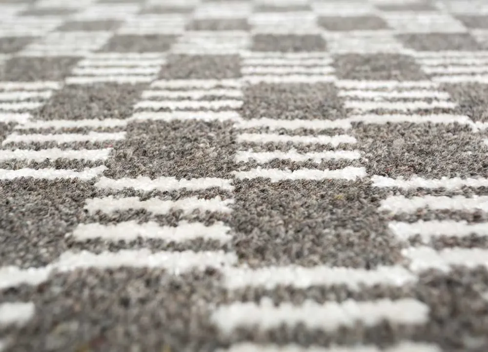 Teppe - 300 x 240 cm - svart og hvitt