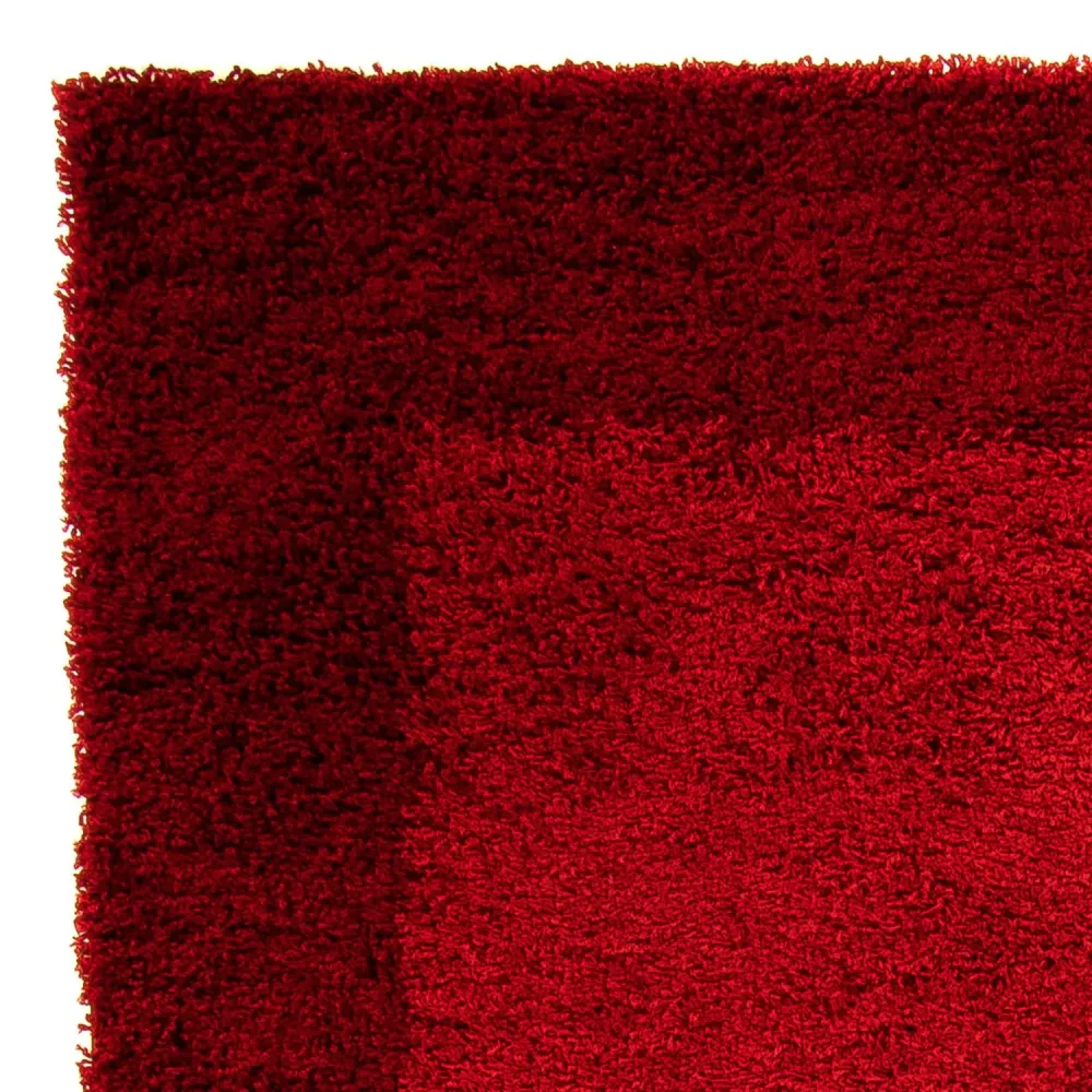 Teppe med høy luv - 230 x 160 cm - mørk rød