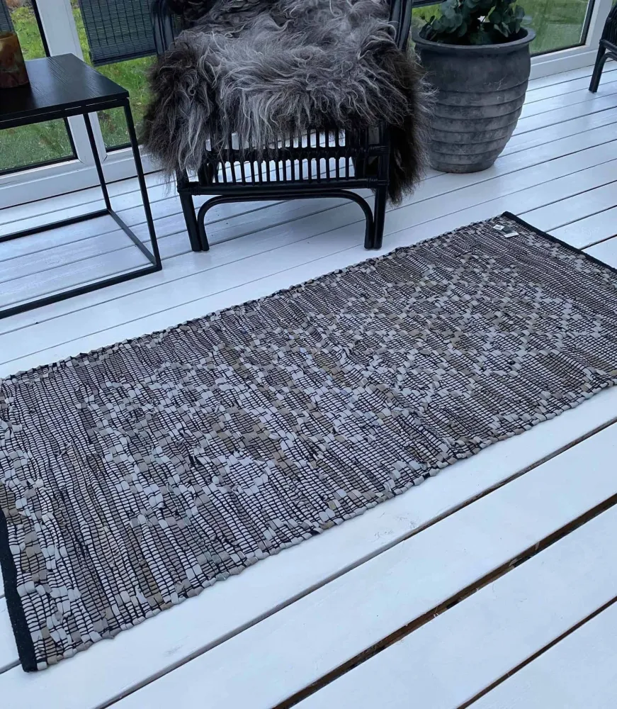 Teppe i skinn - Grå 70x140 cm