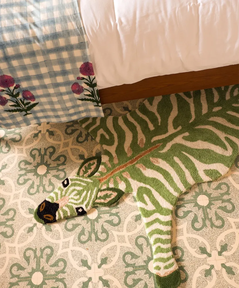 Teppe til gulv eller vegg - Grassy Zebra Ull - Doing Goods