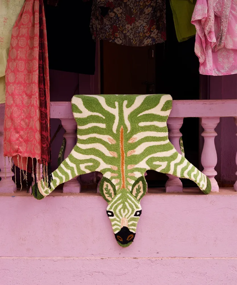Teppe til gulv eller vegg - Grassy Zebra Ull - Doing Goods