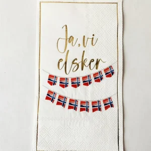 Trend Design - Serviett "Ja Vi Elsker" 33×40 Cm