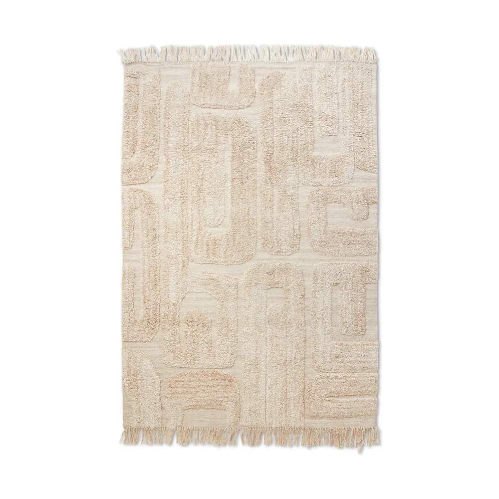 Tufted rug limestone (160x230cm)