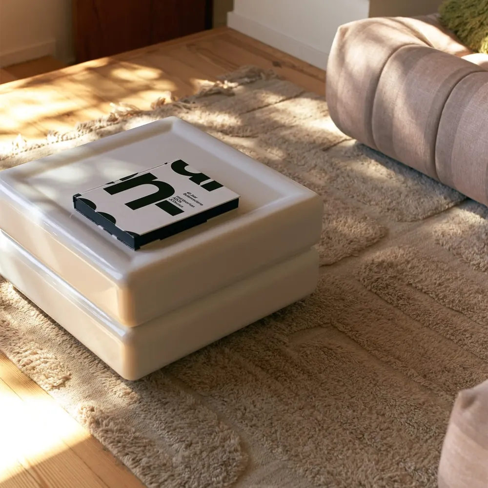 Tufted rug limestone (160x230cm)