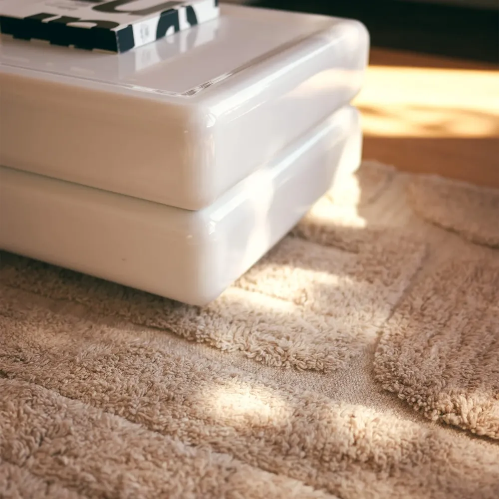 Tufted rug limestone (160x230cm)