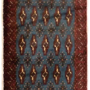Turkaman teppe - 130 x 60 cm - blå