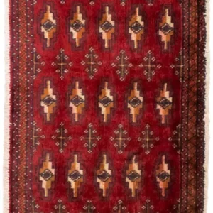 Turkaman teppe - 130 x 60 cm - rød