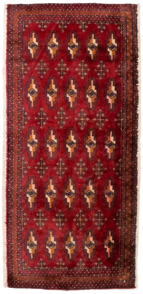 Turkaman teppe - 130 x 60 cm - rød