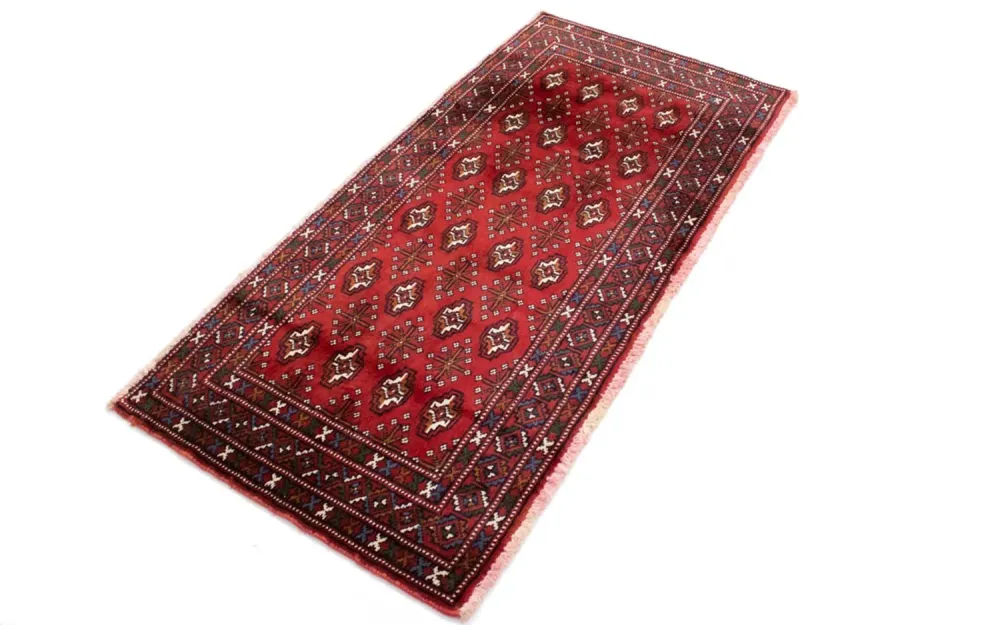 Turkaman teppe - 130 x 60 cm - rød