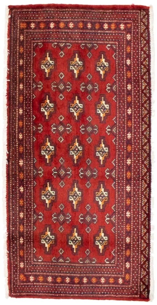 Turkaman teppe - 130 x 60 cm - rød