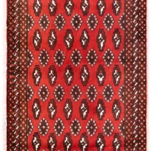 Turkaman teppe - 130 x 60 cm - rød