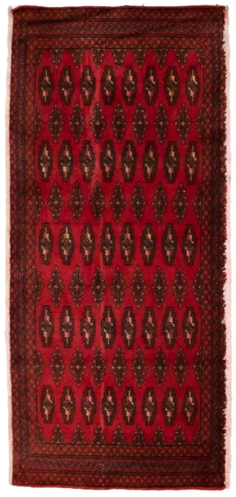Turkaman teppe - 130 x 60 cm - rød