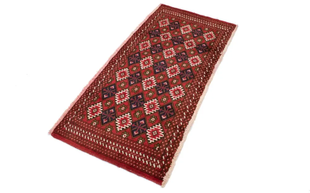 Turkaman teppe - 130 x 60 cm - rød
