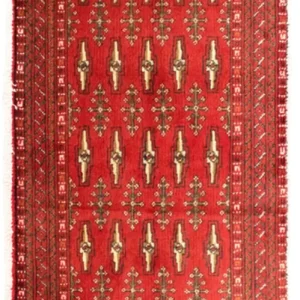 Turkaman teppe - 130 x 60 cm - rød