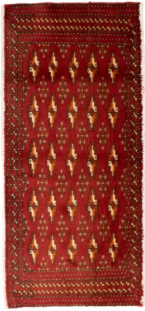 Turkaman teppe - 130 x 60 cm - rød