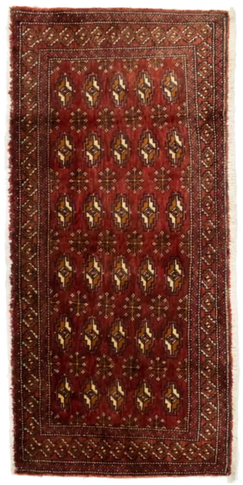 Turkaman teppe - 130 x 60 cm - rød