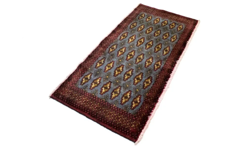 Turkaman teppe - 130 x 60 cm - blå