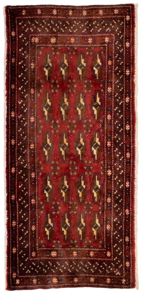 Turkaman teppe - 130 x 60 cm - rød