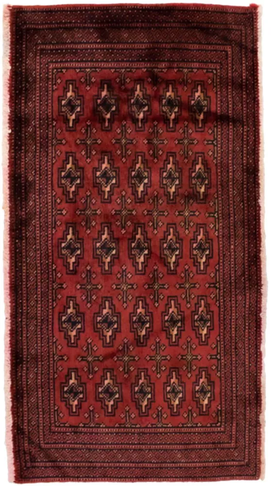 Turkaman teppe - 130 x 60 cm - rød