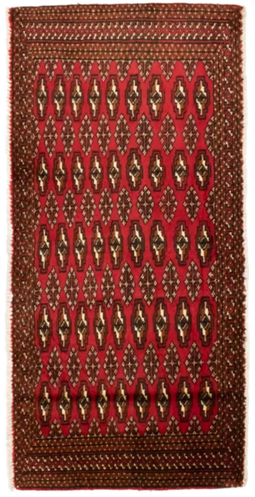 Turkaman teppe - 130 x 60 cm - rød
