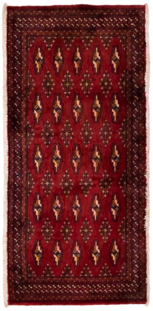 Turkaman teppe - 130 x 60 cm - rød