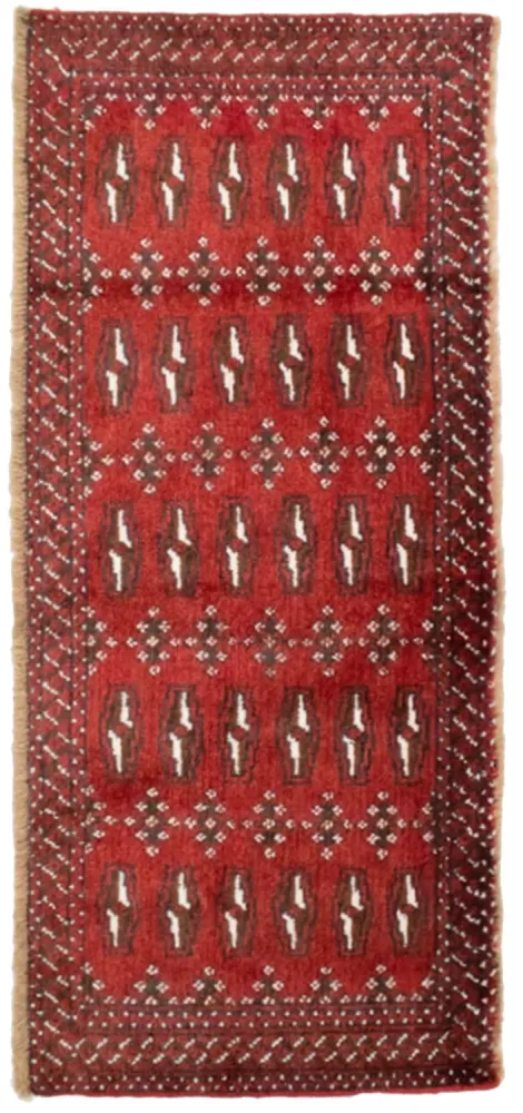 Turkaman teppe - 130 x 60 cm - rød