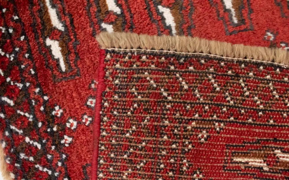Turkaman teppe - 130 x 60 cm - rød