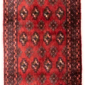 Turkaman teppe - 130 x 60 cm - rød