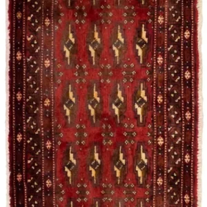 Turkaman teppe - 130 x 60 cm - rød