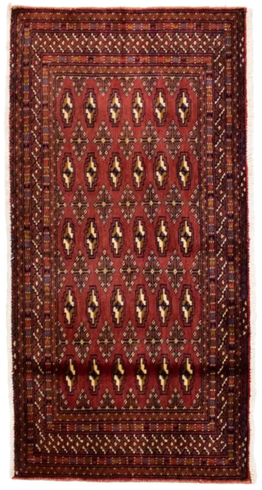 Turkaman teppe - 130 x 60 cm - rød