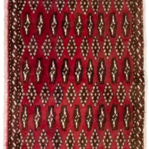 Turkaman teppe - 130 x 60 cm - rød