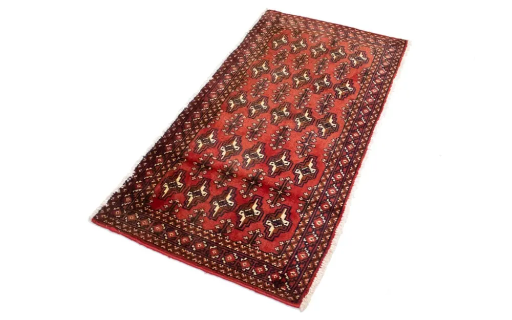 Turkaman teppe - 130 x 60 cm - rød