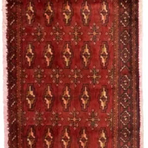 Turkaman teppe - 130 x 60 cm - rød