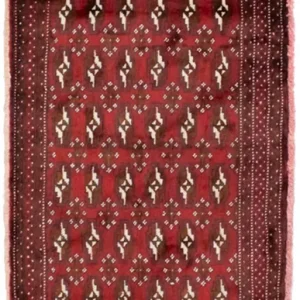 Turkaman teppe - 130 x 60 cm - rød