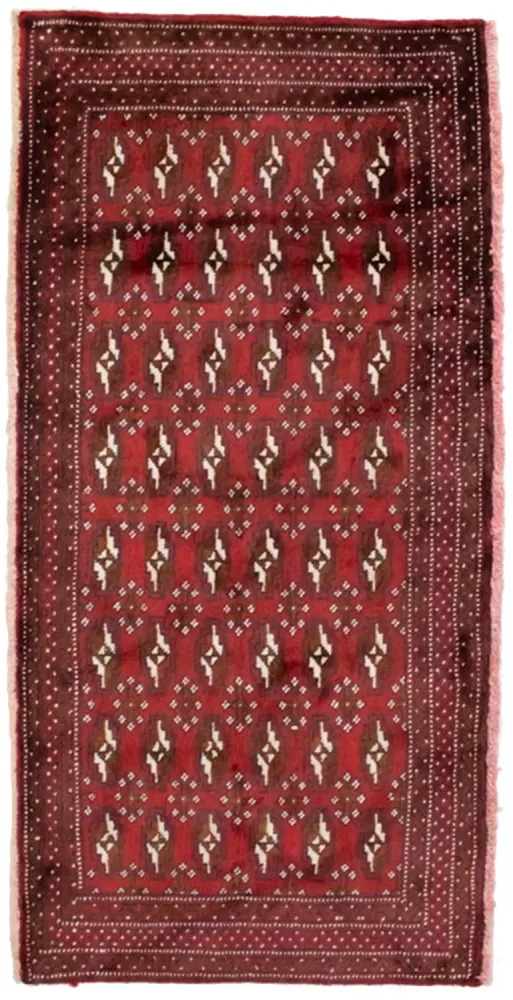Turkaman teppe - 130 x 60 cm - rød