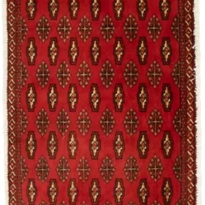 Turkaman teppe - 130 x 60 cm - rød