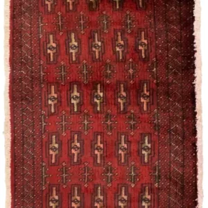 Turkaman teppe - 130 x 60 cm - rød