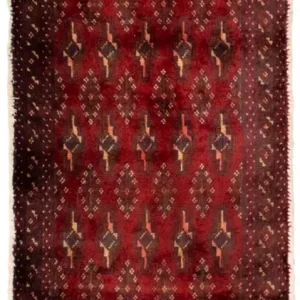 Turkaman teppe - 130 x 60 cm - rød