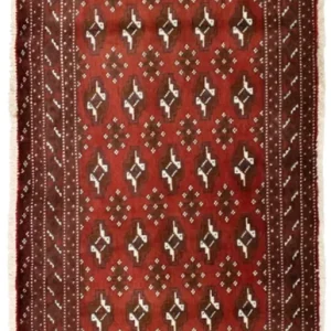 Turkaman teppe - 130 x 60 cm - rød