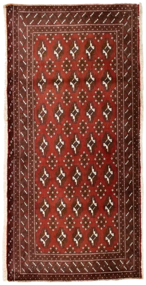 Turkaman teppe - 130 x 60 cm - rød