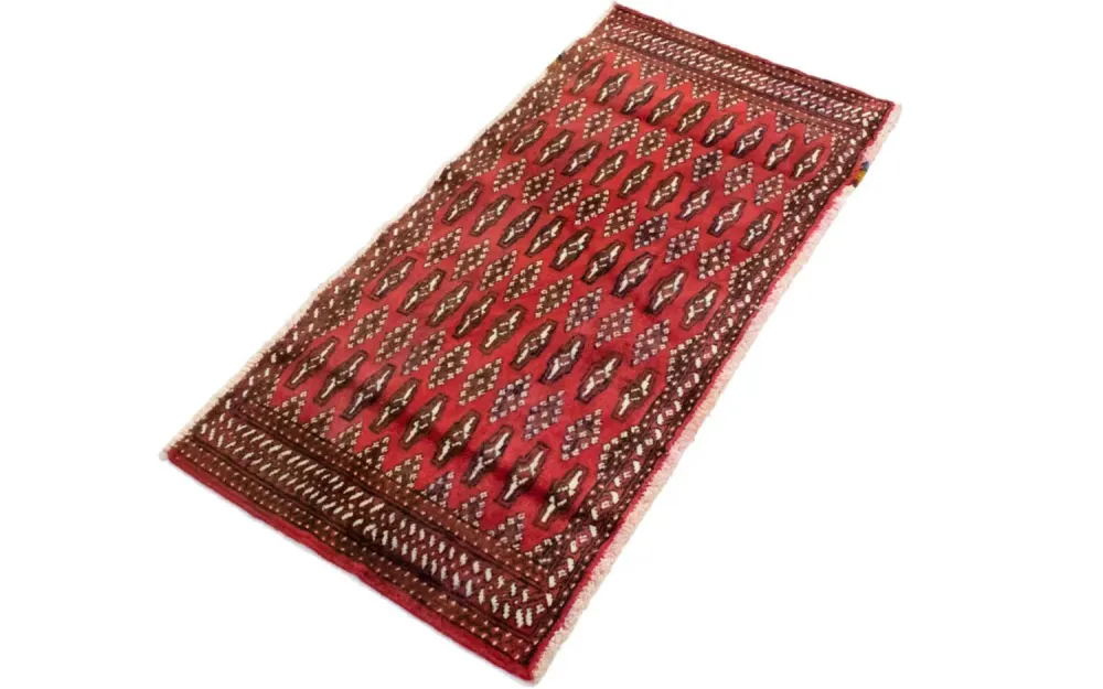 Turkaman teppe - 130 x 60 cm - rød