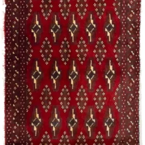Turkaman teppe - 130 x 60 cm - rød