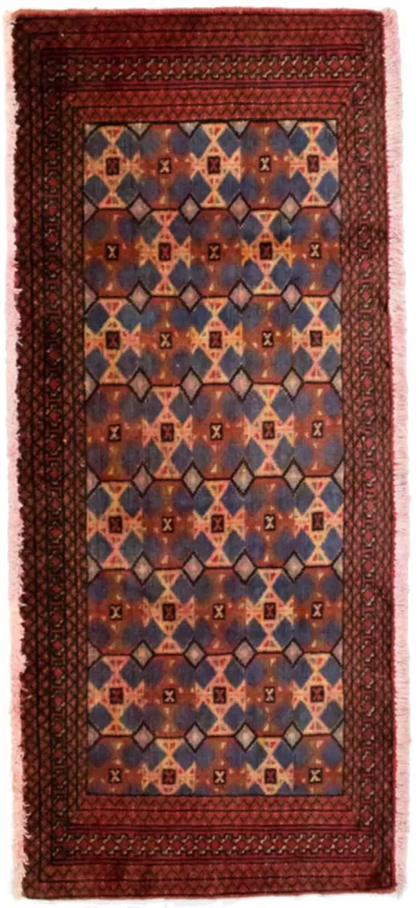 Turkaman teppe - 130 x 60 cm - rød