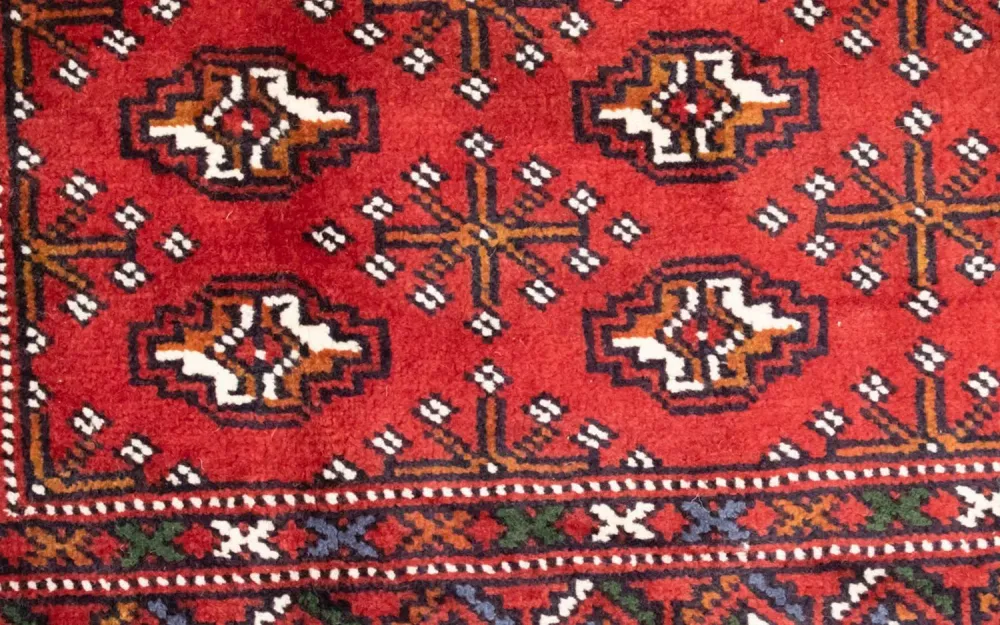 Turkaman teppe - 130 x 60 cm - rød