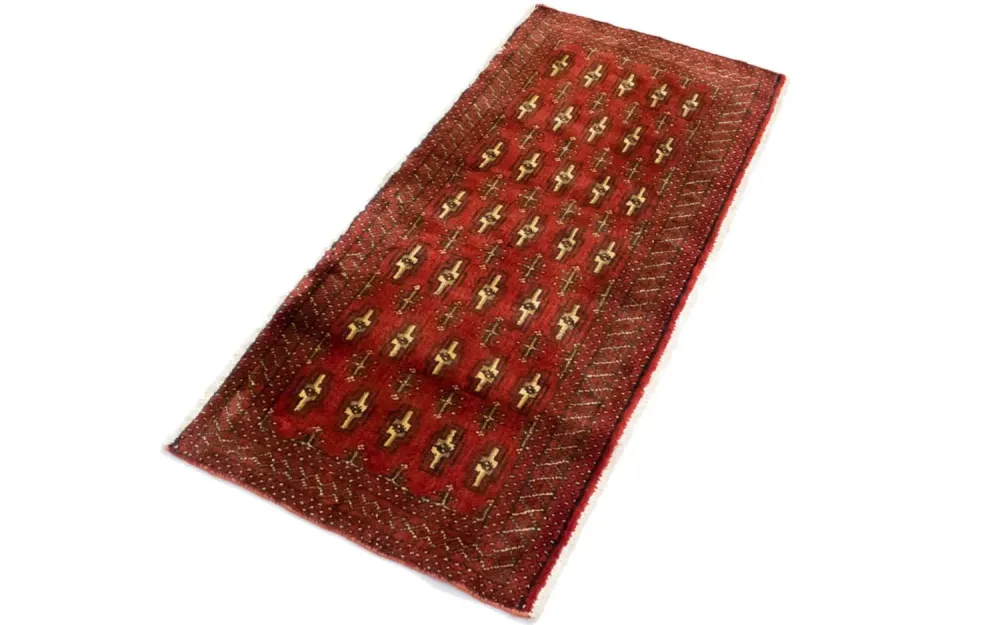 Turkaman teppe - 130 x 60 cm - rød
