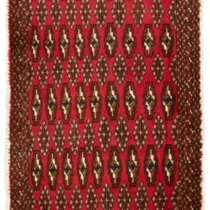 Turkaman teppe - 130 x 60 cm - rød